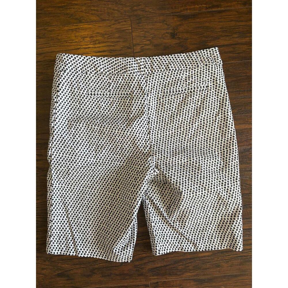 IZOD Golf Shorts Patterned Size 12 White Black - Picture 5 of 7
